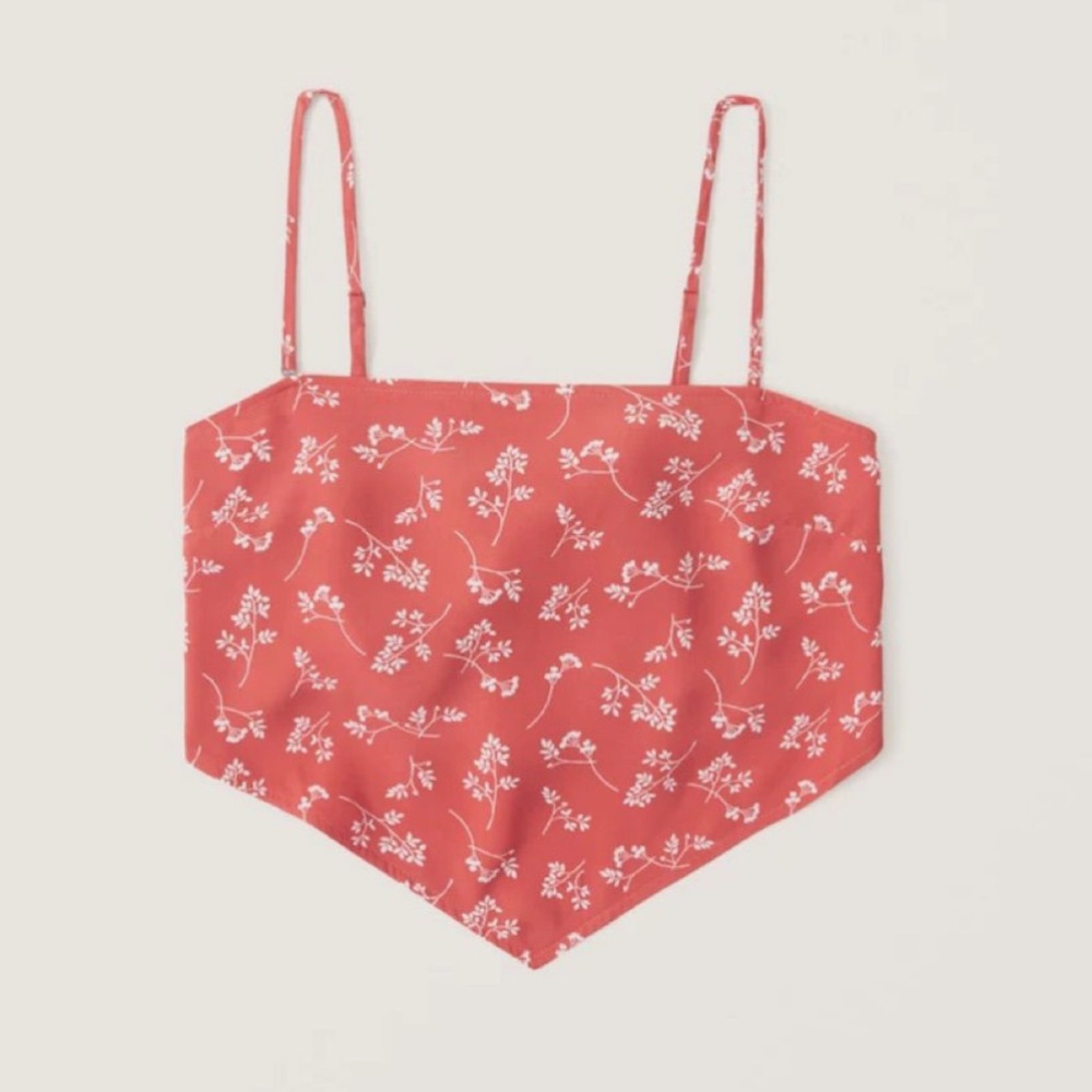 Abecrombie and Fitch Strapless Tie back Crop Top Bandana Style